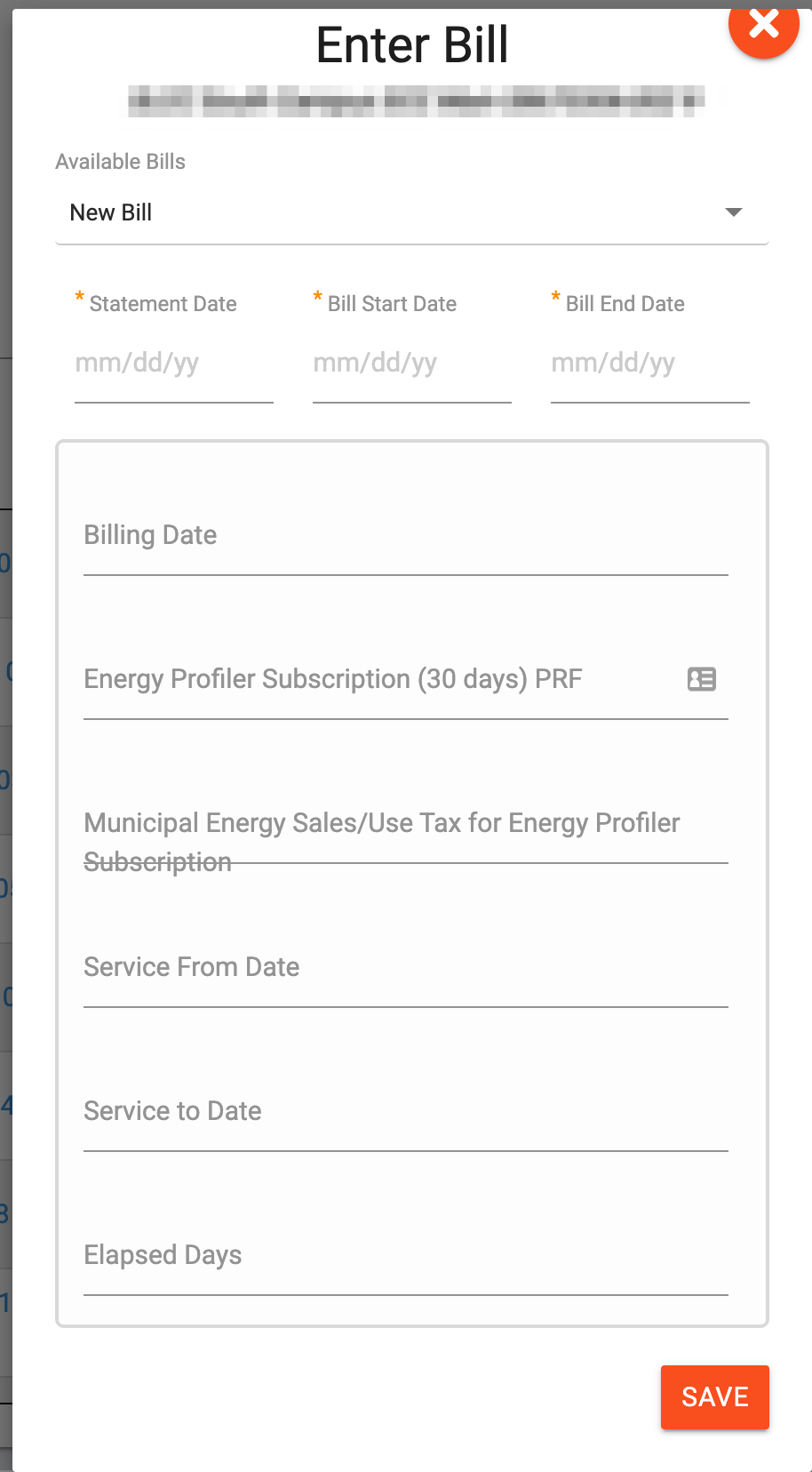 enter-utility-bill-data